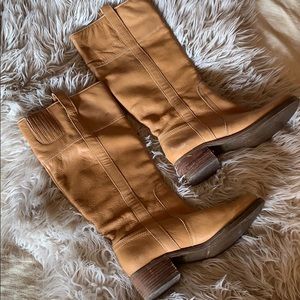 Lucky Brand 70s inspired leather riding boots